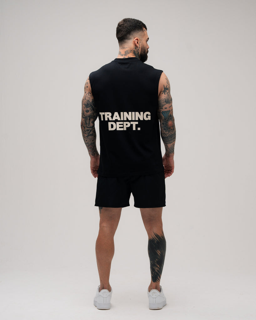 Regata Drop Shoulder Sleveless Trainning Dept. Preto