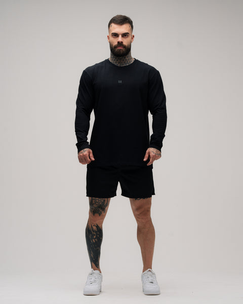 Camiseta Manga Longa Logo Preto