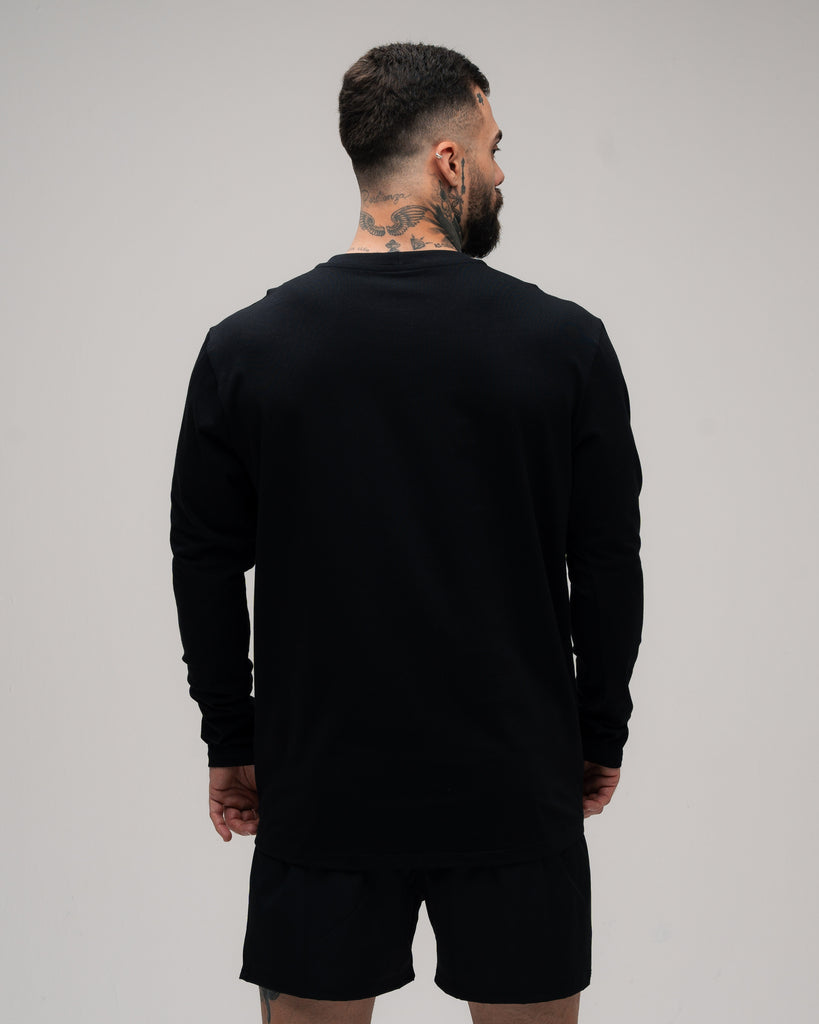 Camiseta Manga Longa Logo Preto