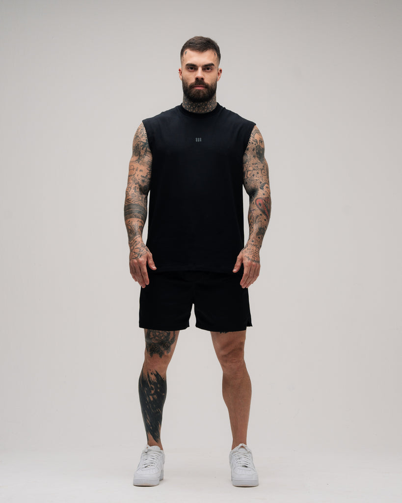 Regata Drop Shoulder Sleveless Doodle Mith Nation Preto