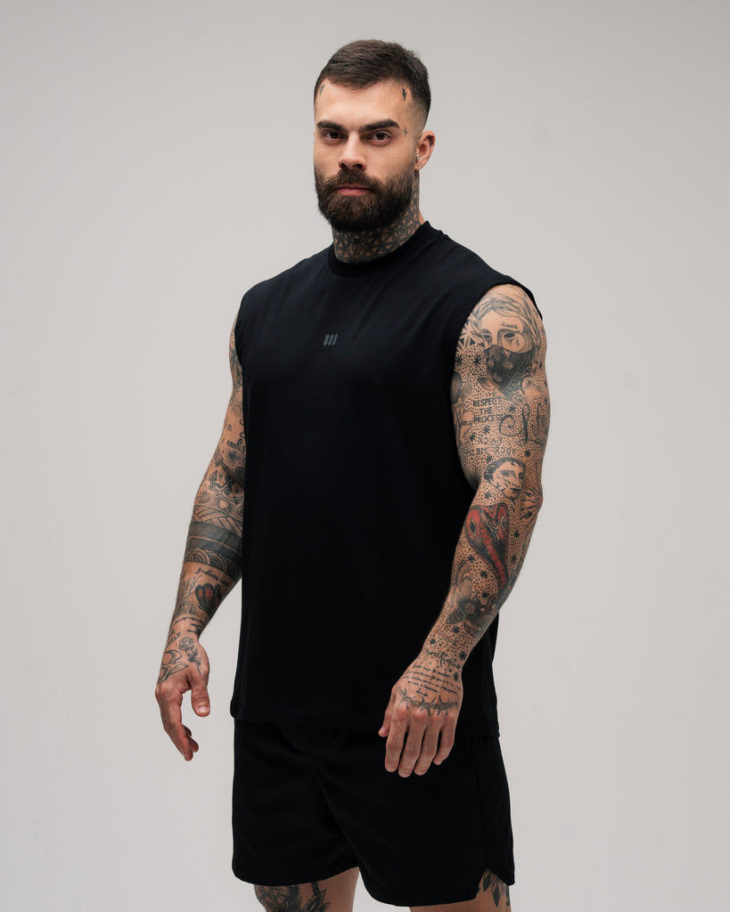Regata Drop Shoulder Sleveless Doodle Mith Nation Preto