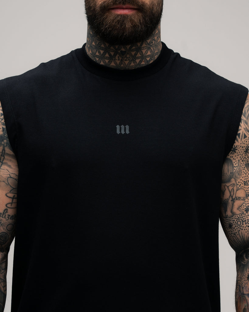 Regata Drop Shoulder Sleveless Doodle Mith Nation Preto