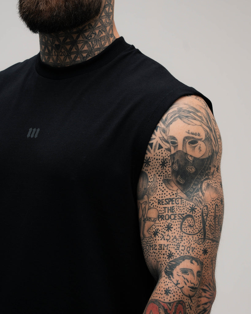 Regata Drop Shoulder Sleveless Doodle Mith Nation Preto