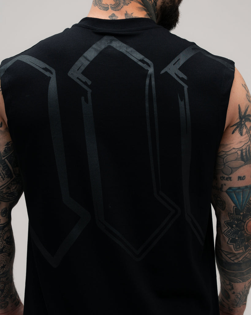 Regata Drop Shoulder Sleveless Doodle Mith Nation Preto