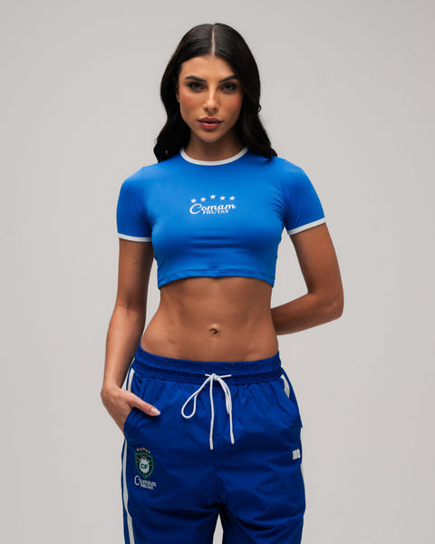 Cropped Mith Comam Frutas Brasileiras Do It Better Azul