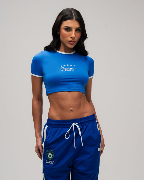 Cropped Mith Comam Frutas Brasileiras Do It Better Azul