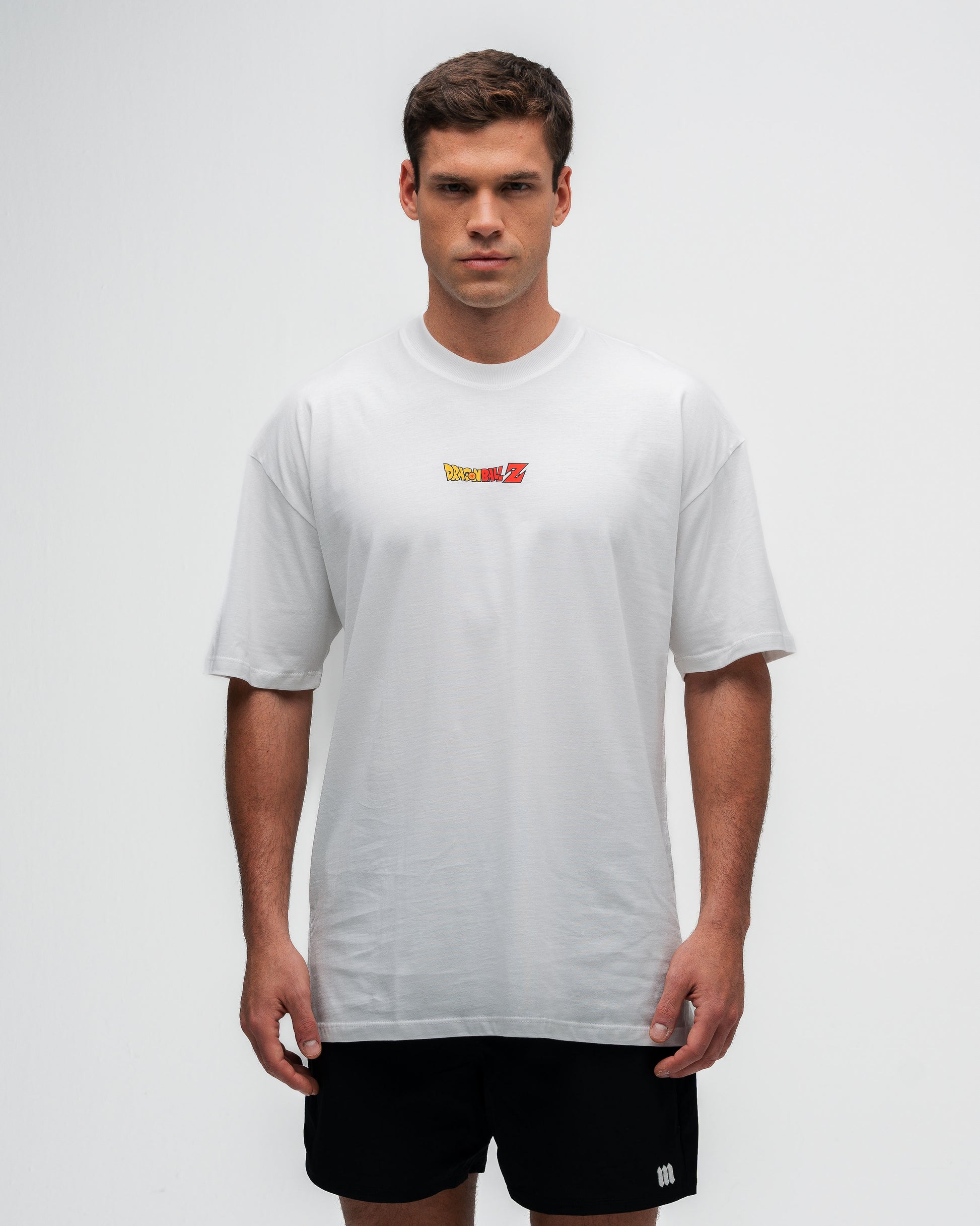 Camiseta Oversized Estonada Dragon Ball Z Goku Kanji Off White
