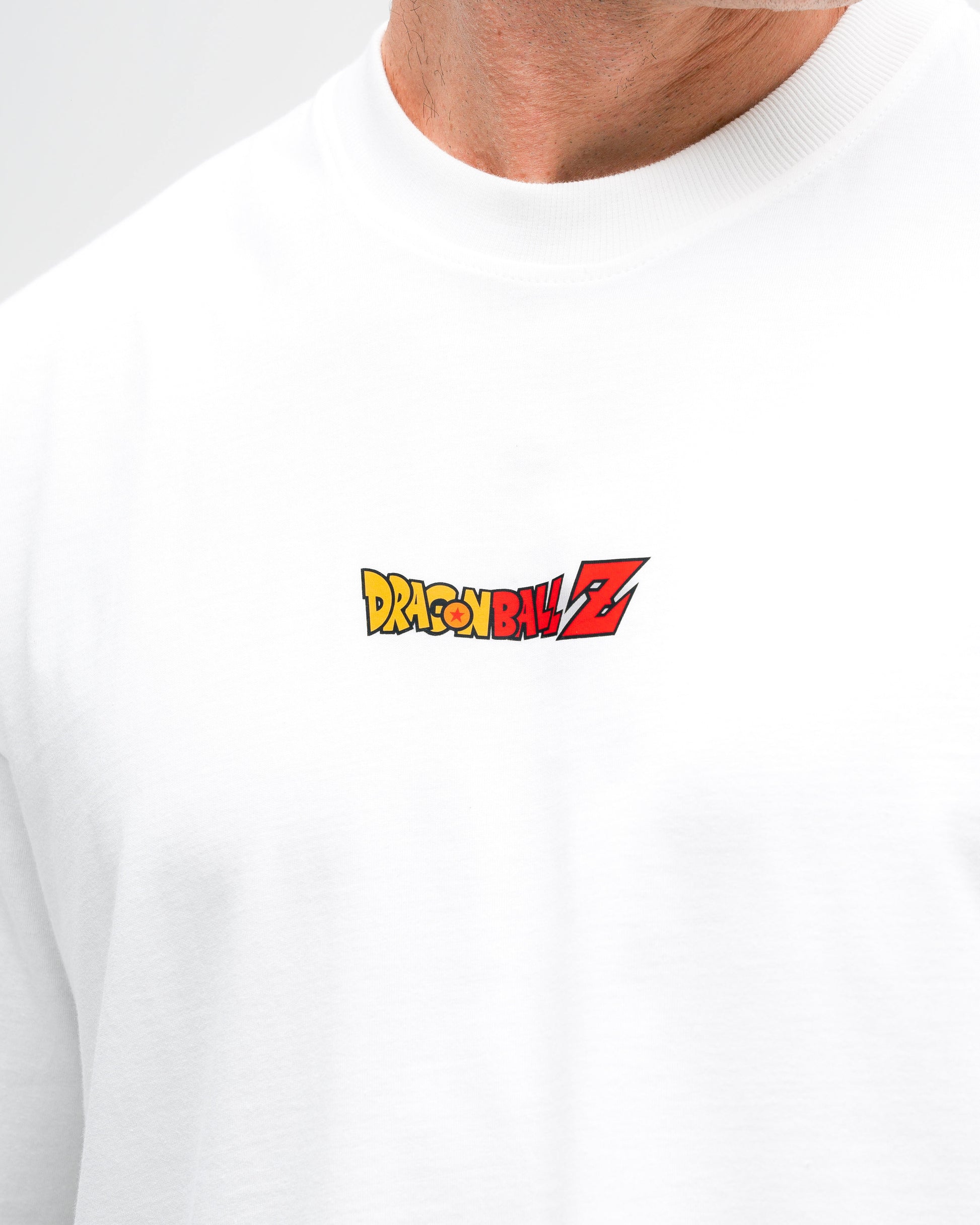 Camiseta Oversized Estonada Dragon Ball Z Goku Kanji Off White