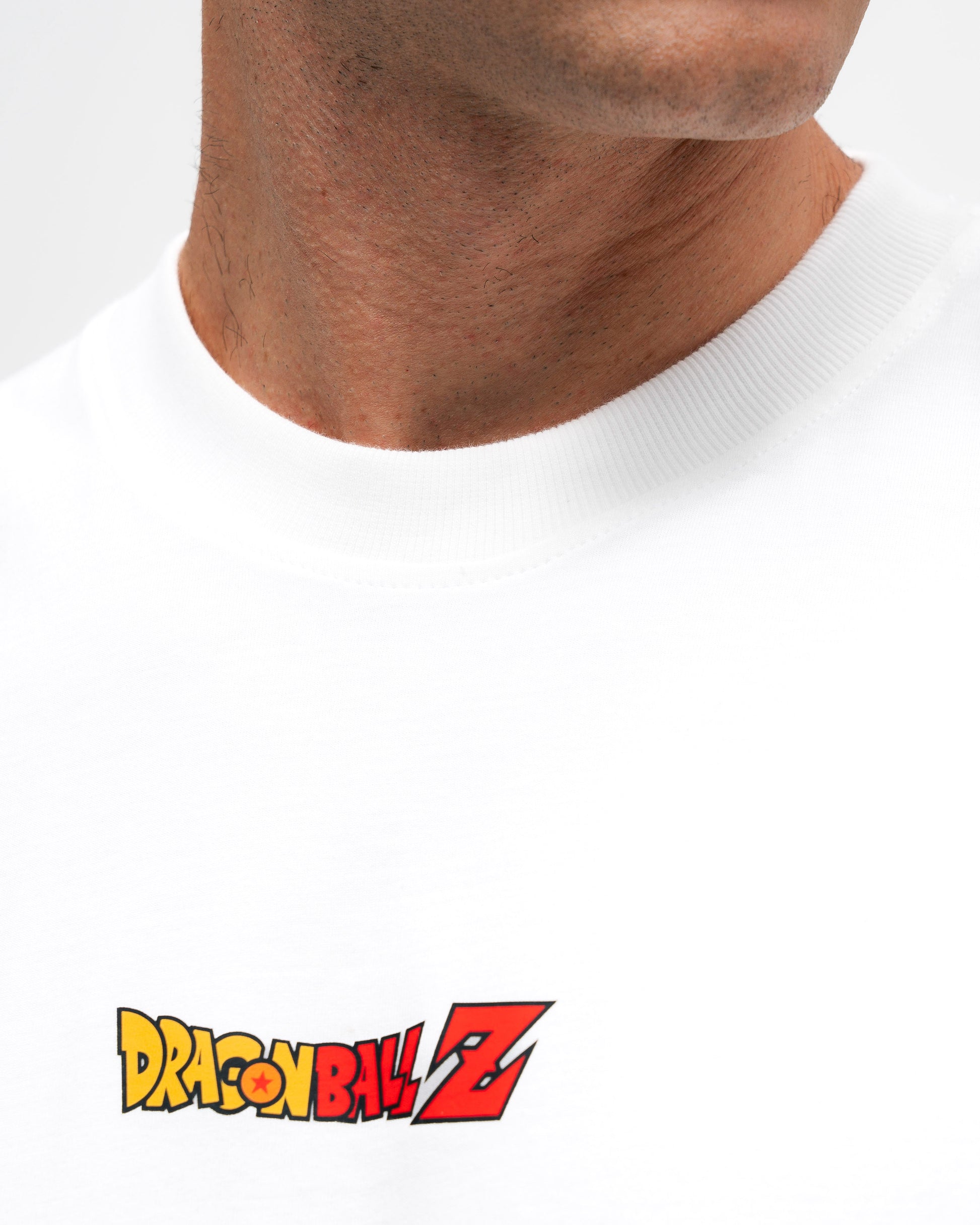 Camiseta Oversized Estonada Dragon Ball Z Goku Kanji Off White