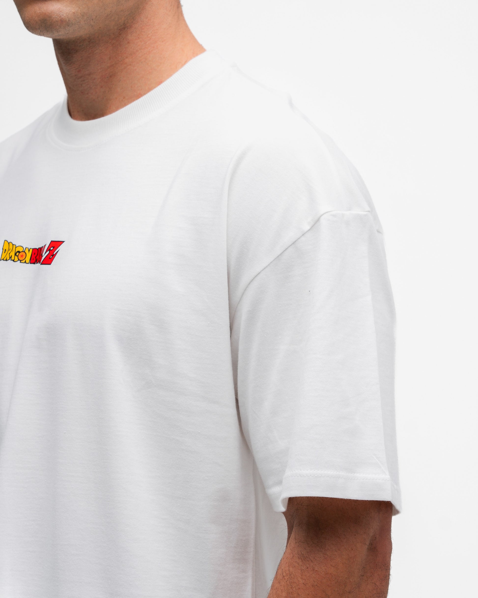 Camiseta Oversized Estonada Dragon Ball Z Goku Kanji Off White