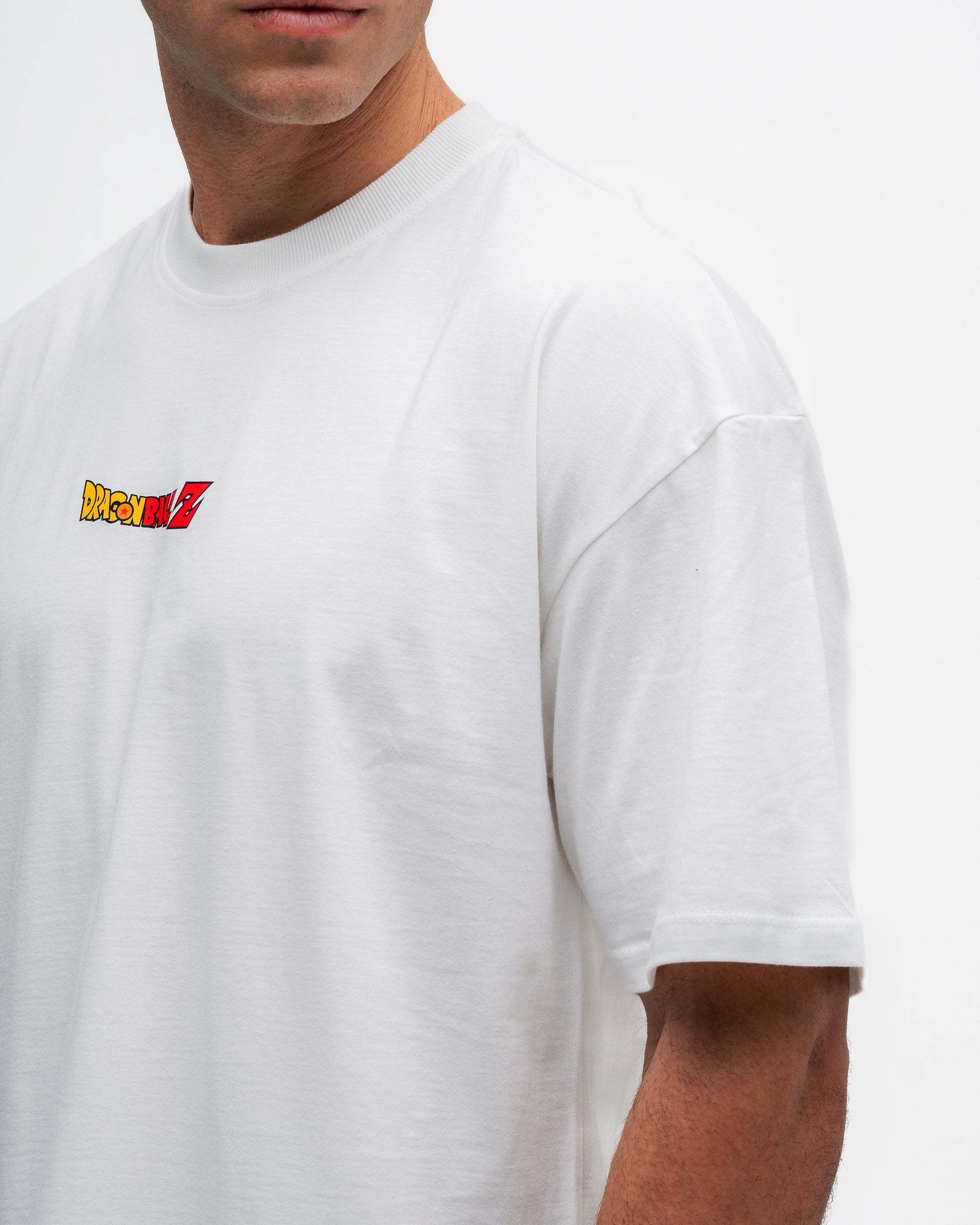 Camiseta Oversized Estonada Dragon Ball Z Goku Kanji Off White