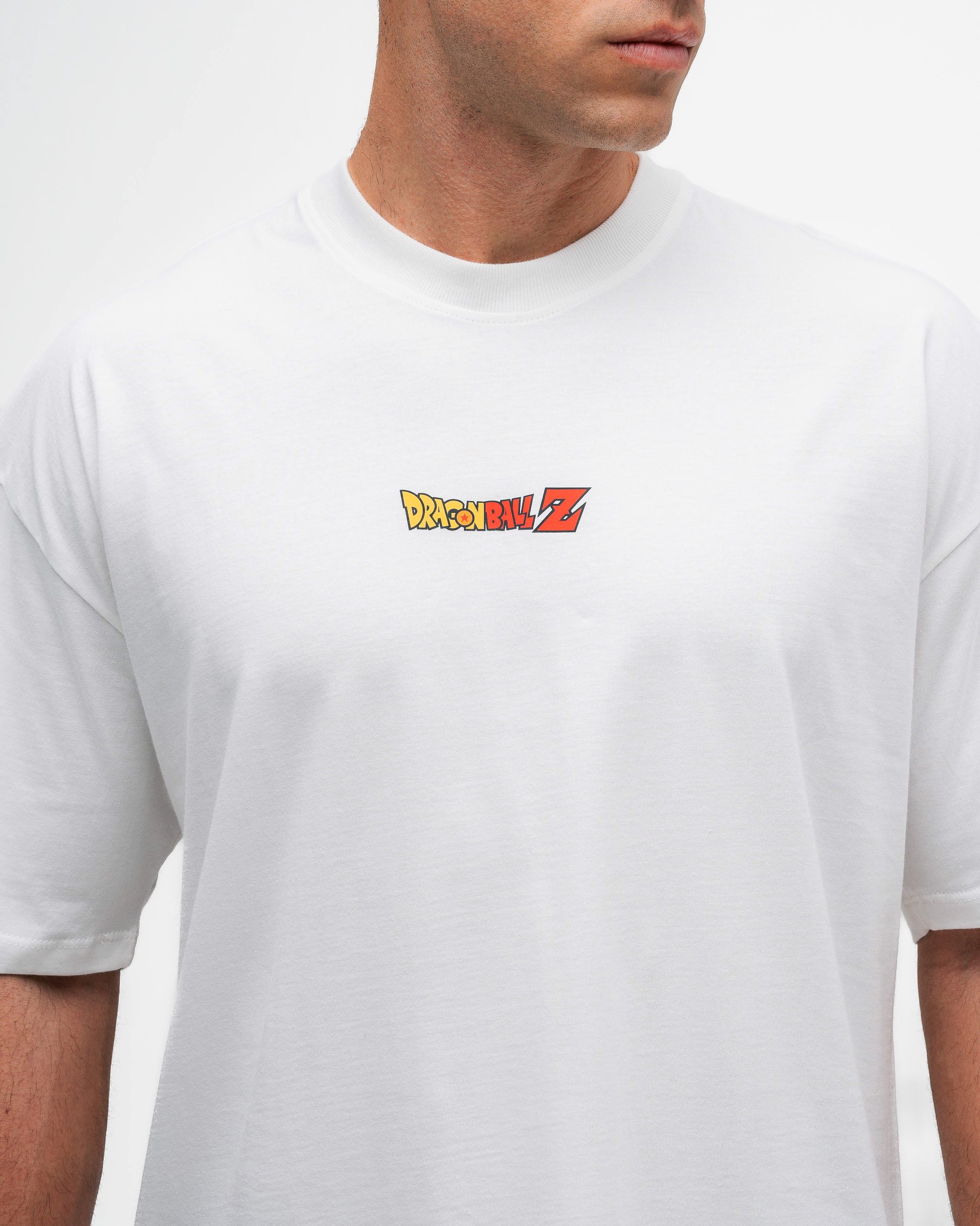 Camiseta Oversized Estonada Dragon Ball Z Goku Kanji Off White