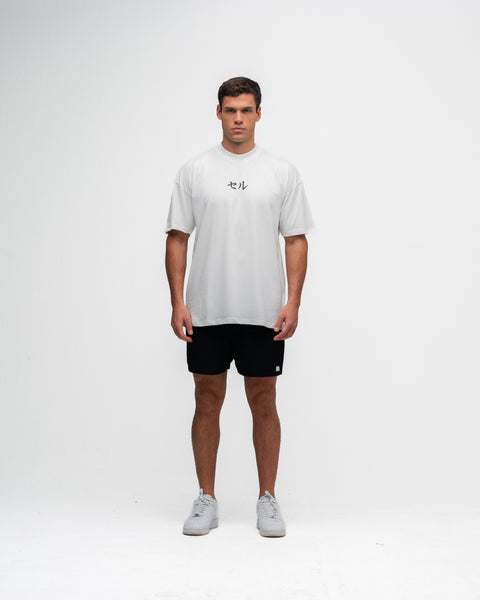 Camiseta Oversized Dragon Ball Z Cell Off White