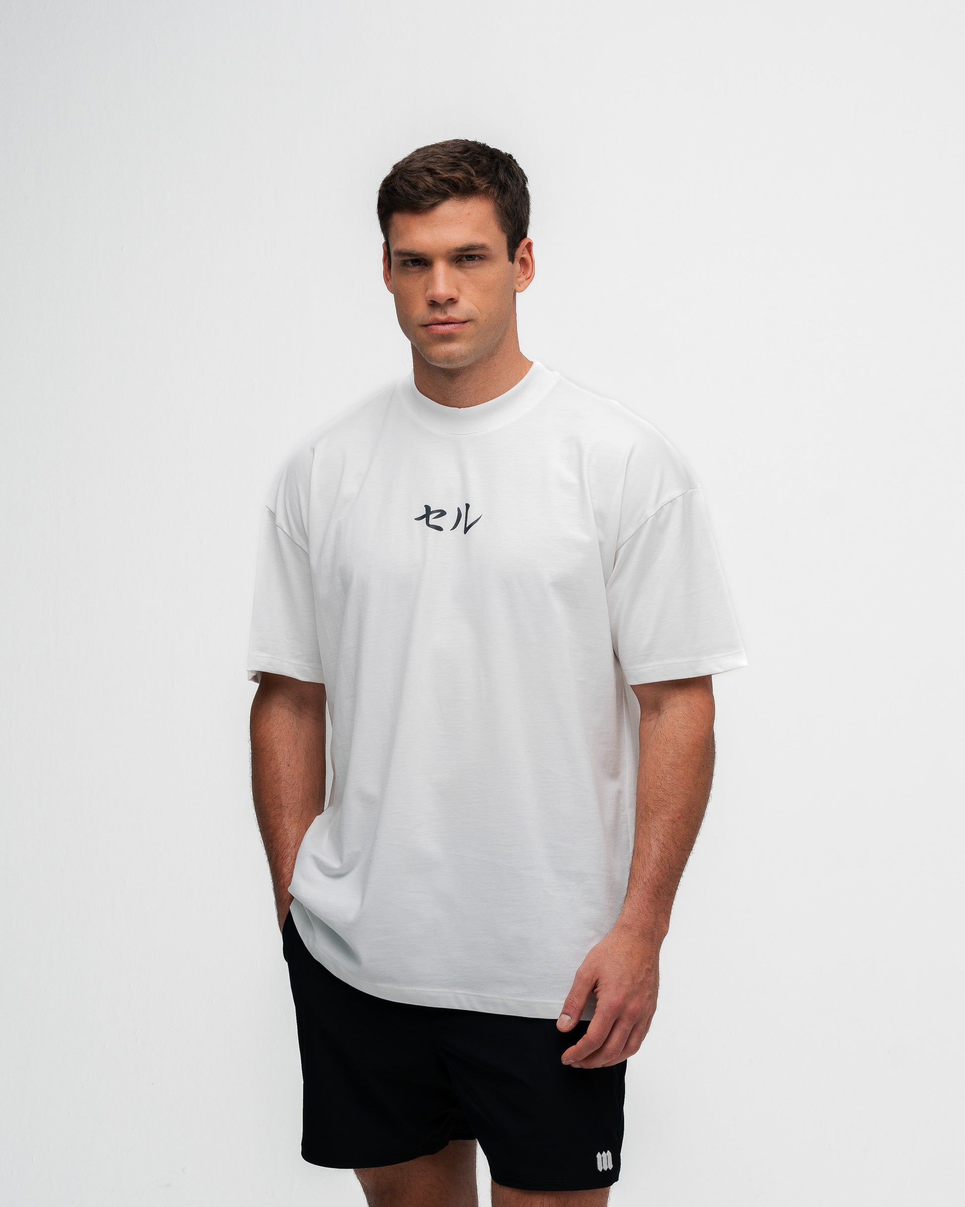 Camiseta Oversized Dragon Ball Z Cell Off White