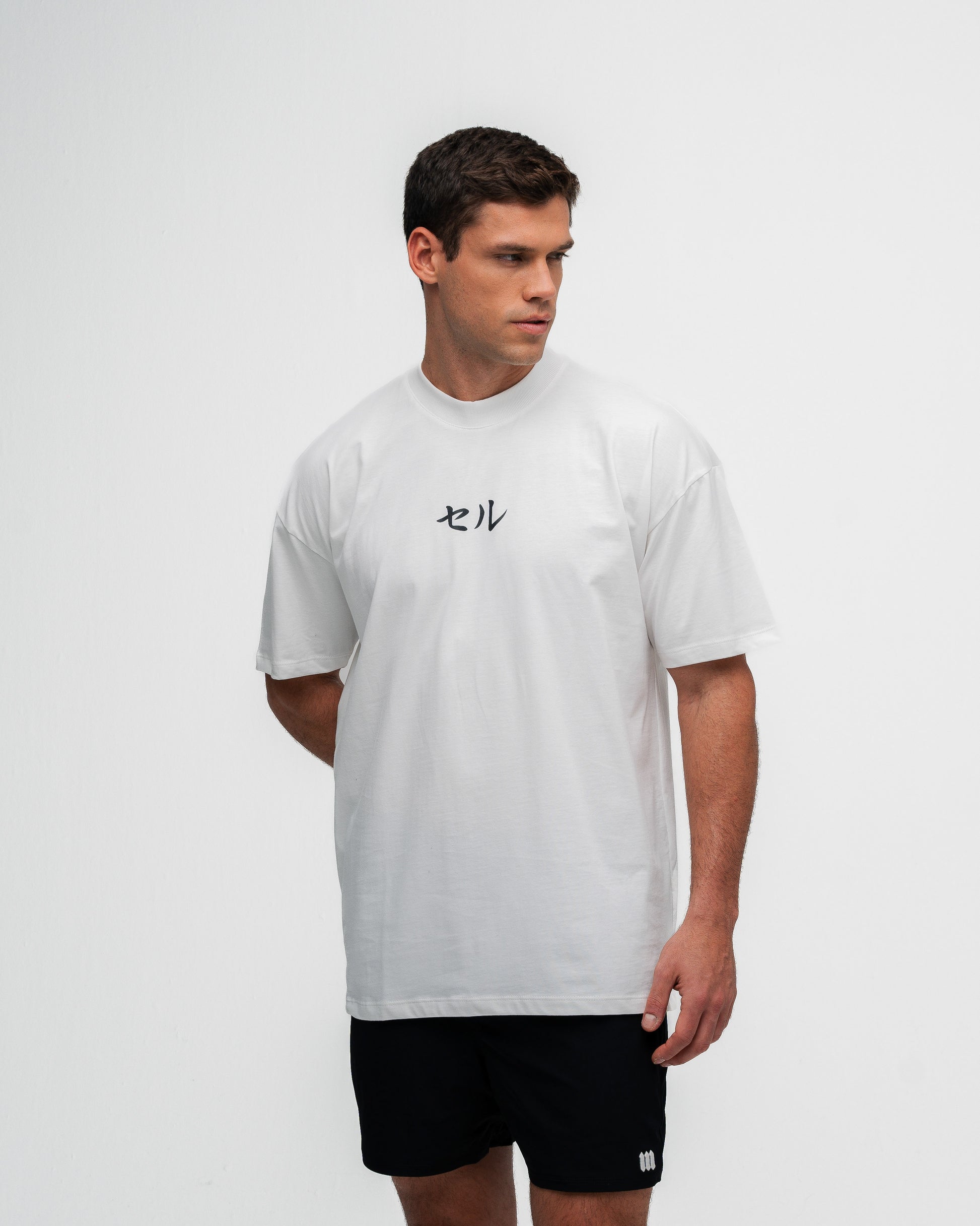 Camiseta Oversized Dragon Ball Z Cell Off White