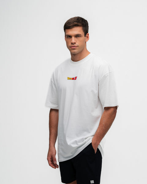 Camiseta Oversized Dragon Ball Z Goku Sayajin Off White