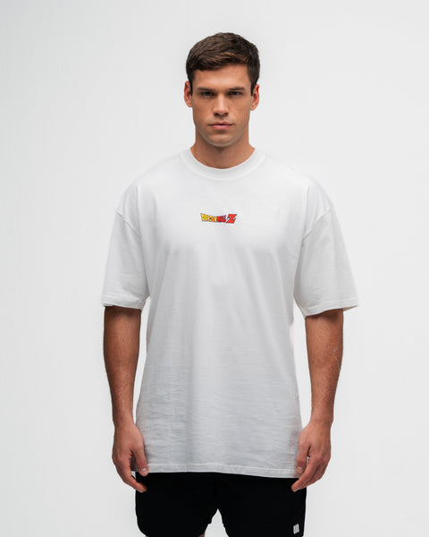 Camiseta Oversized Dragon Ball Z Goku Sayajin Off White