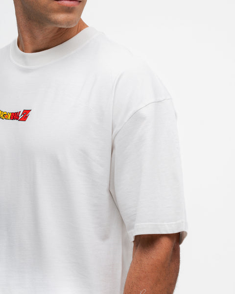 Camiseta Oversized Dragon Ball Z Goku Sayajin Off White