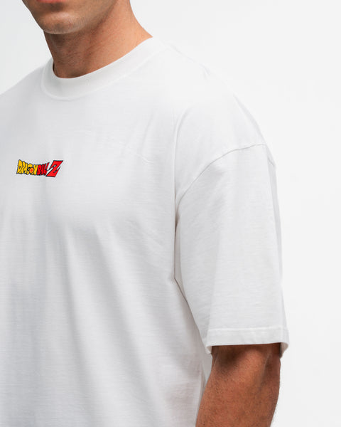 Camiseta Oversized Dragon Ball Z Goku Sayajin Off White