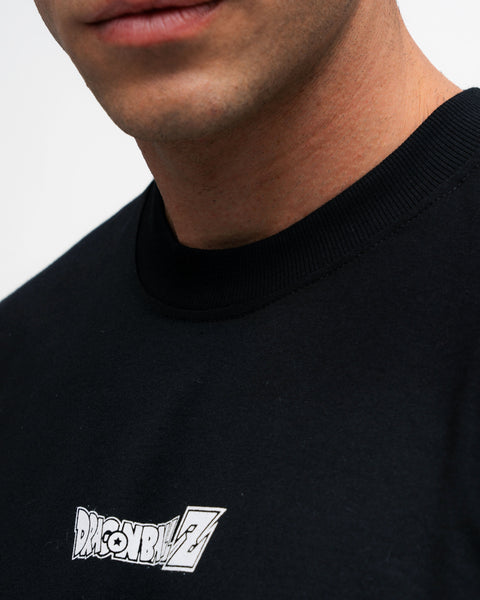Camiseta Oversized Dragon Ball Z Frieza Vs Goku Preto
