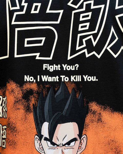 Camiseta Oversized Dragon Ball Z Gohan Preto