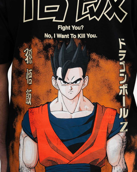 Camiseta Oversized Dragon Ball Z Gohan Preto