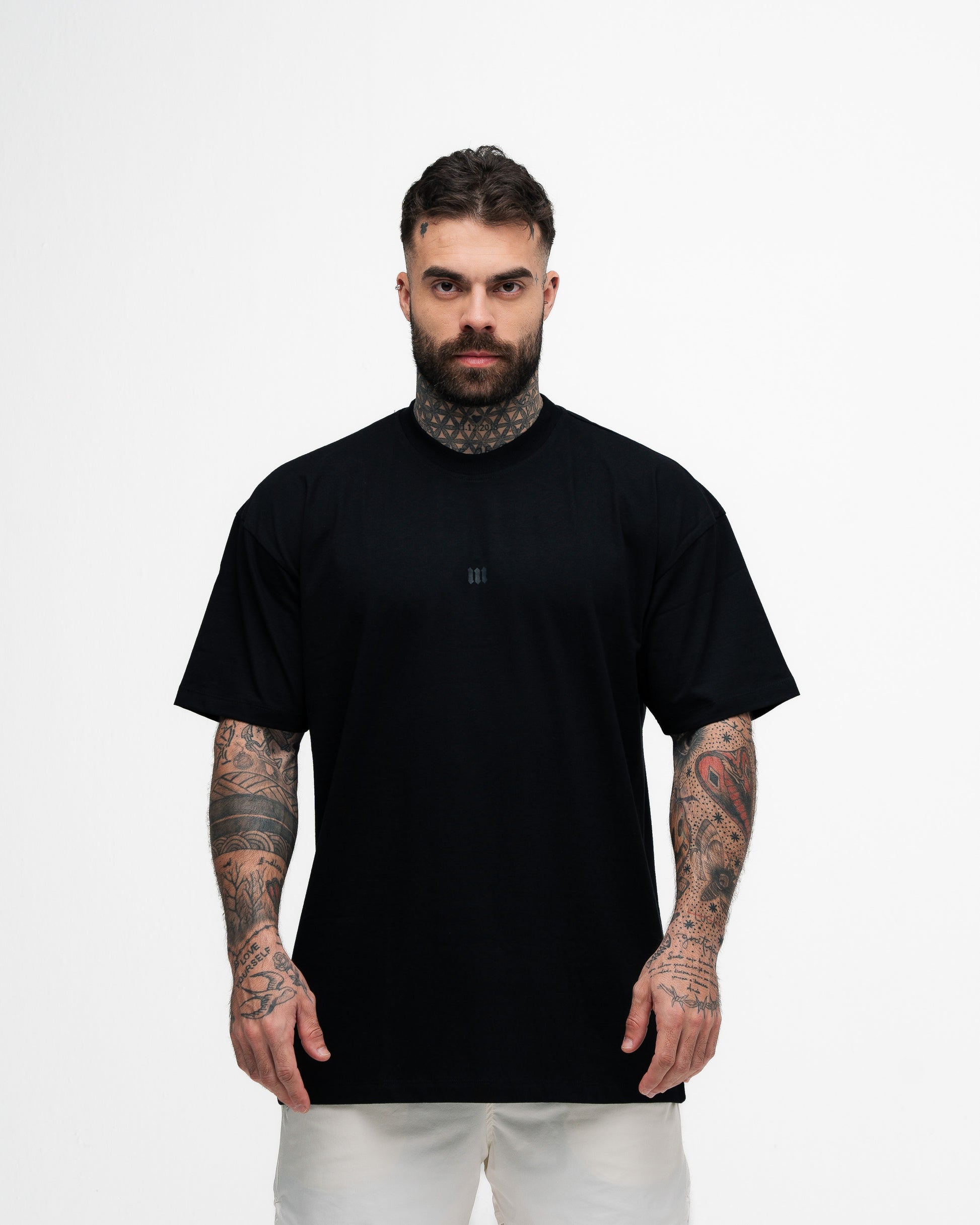Camiseta Oversized Mith Nation Black Lines Preto
