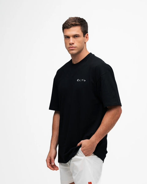 Camiseta Oversized Dragon Ball Z Kid Buu Green Preto