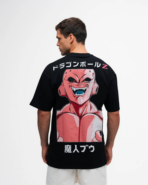 Camiseta Oversized Mith Dragon Ball Z Kid Buu Preto