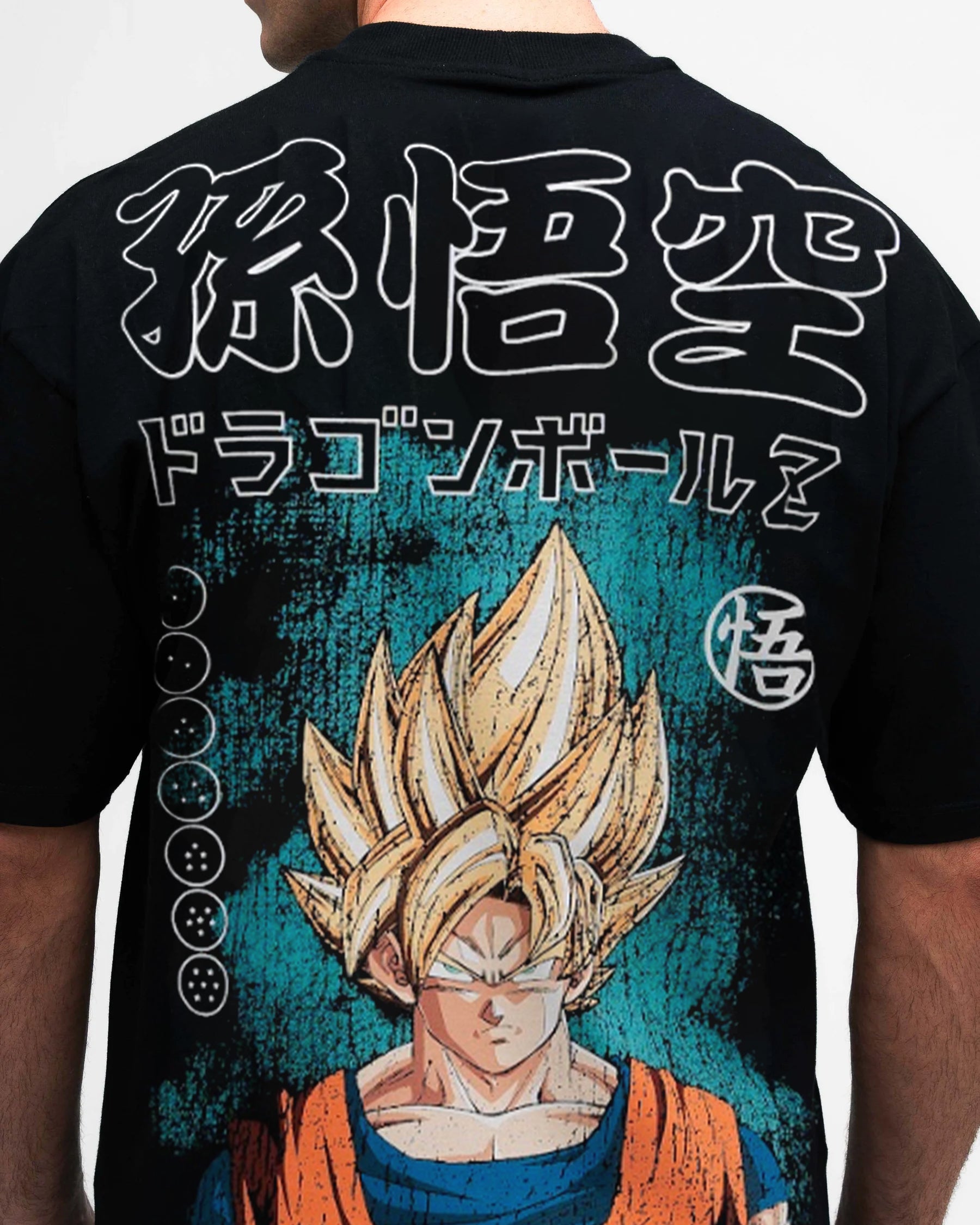 Camiseta Oversized Dragon Ball Z Goku Super Sayajin Preto