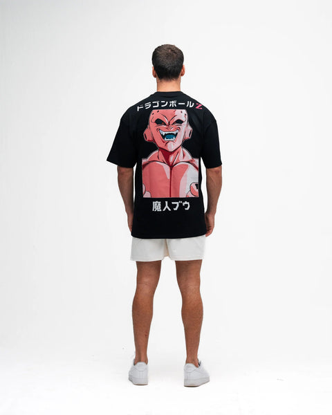 Camiseta Oversized Mith Dragon Ball Z Kid Buu Preto