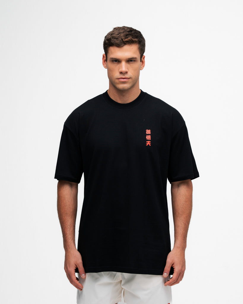 Camiseta Oversized Dragon Ball Z Goten Preto