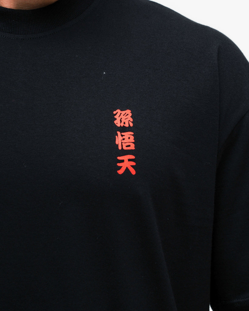 Camiseta Oversized Dragon Ball Z Goten Preto