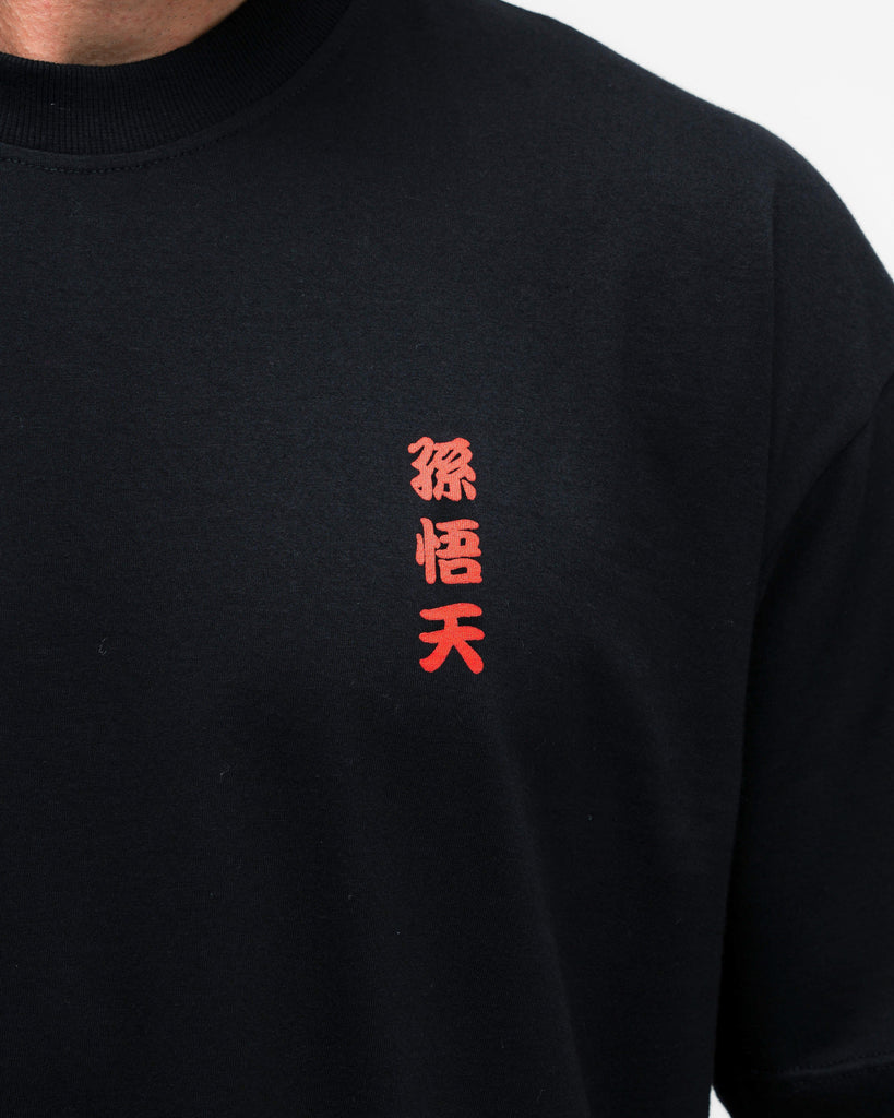 Camiseta Oversized Dragon Ball Z Goten Preto