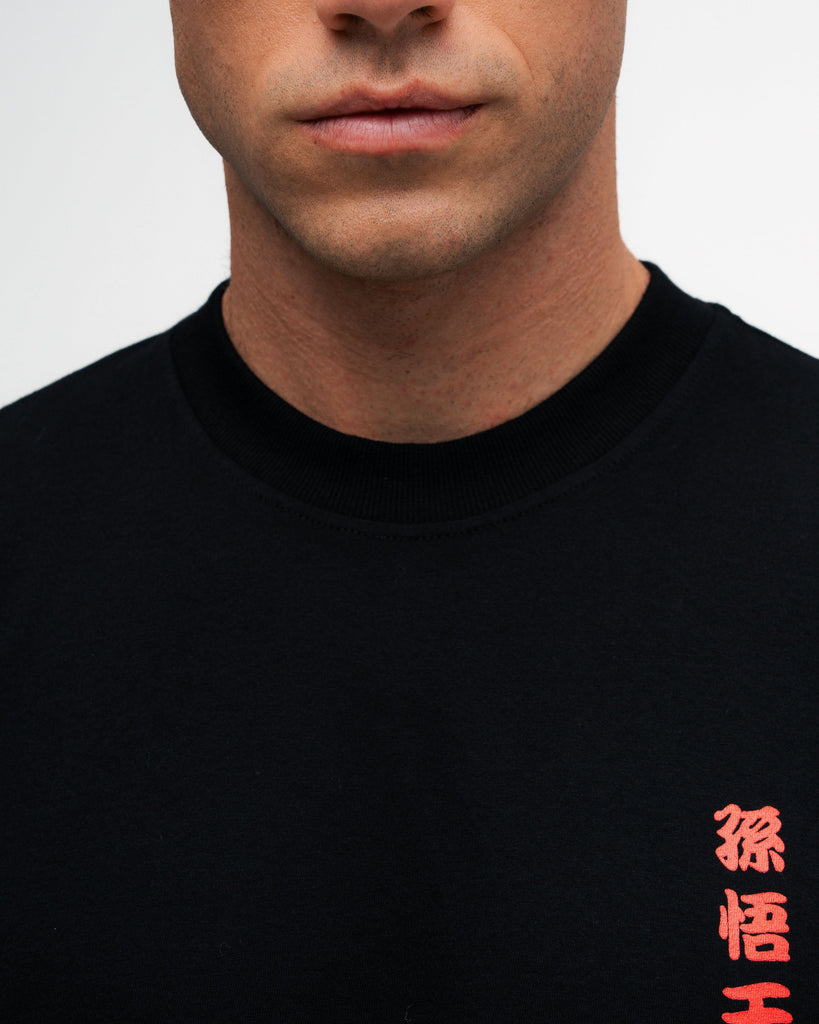 Camiseta Oversized Dragon Ball Z Goten Preto