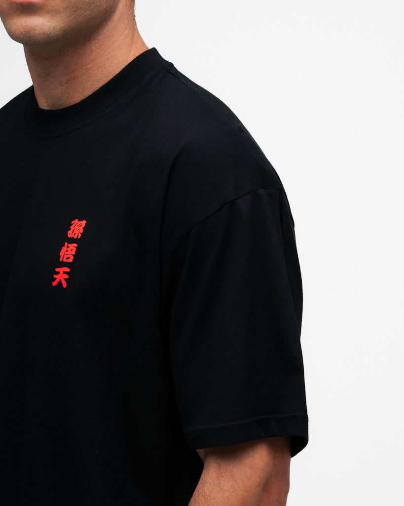 Camiseta Oversized Dragon Ball Z Goten Preto