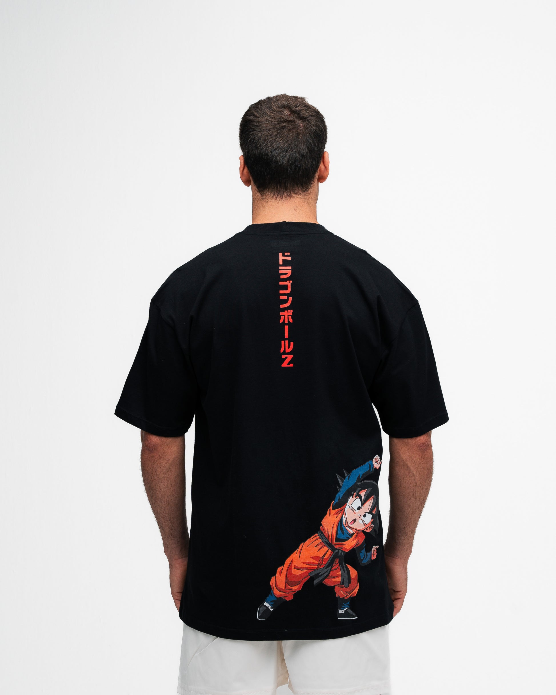 Camiseta Oversized Dragon Ball Z Goten Preto