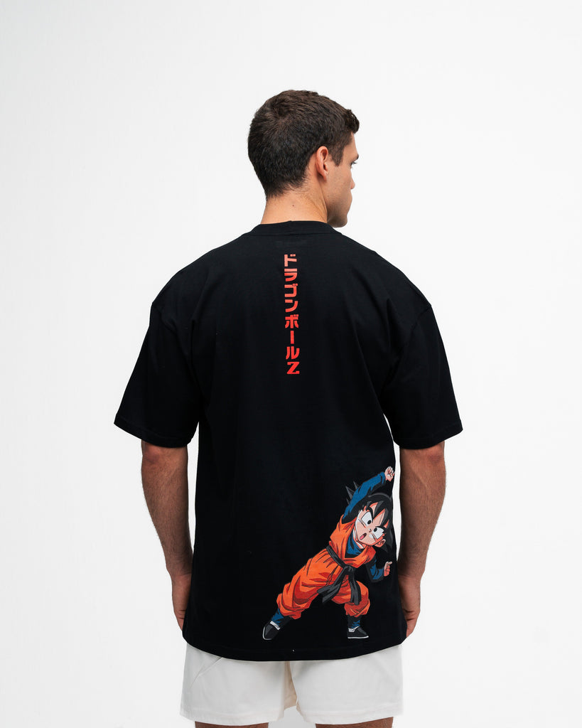 Camiseta Oversized Dragon Ball Z Goten Preto