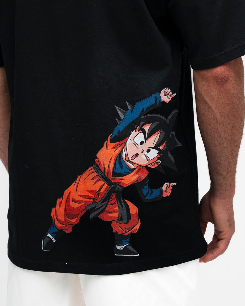 Camiseta Oversized Dragon Ball Z Goten Preto
