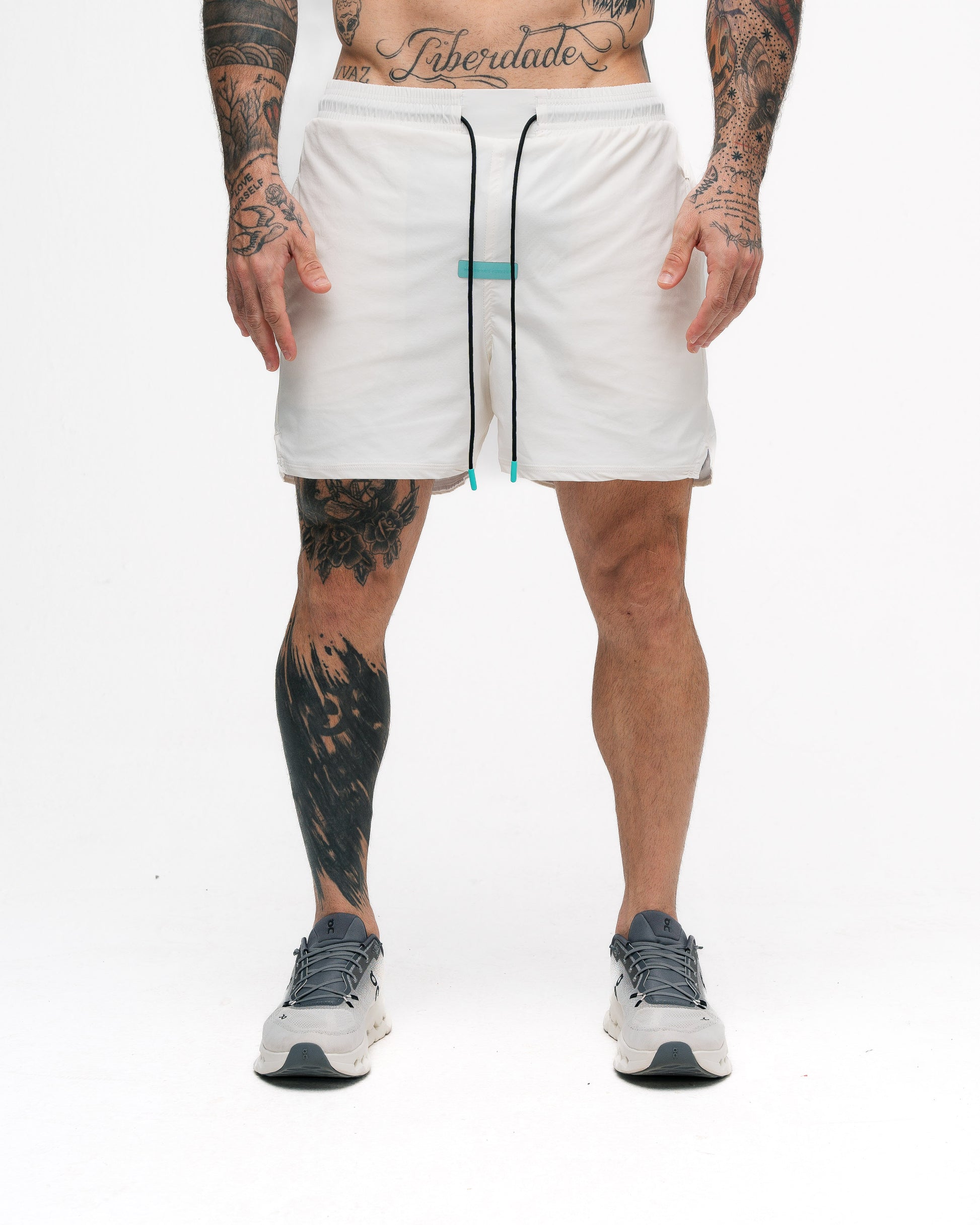 Shorts de Tactel Mith Aesthetics Off White