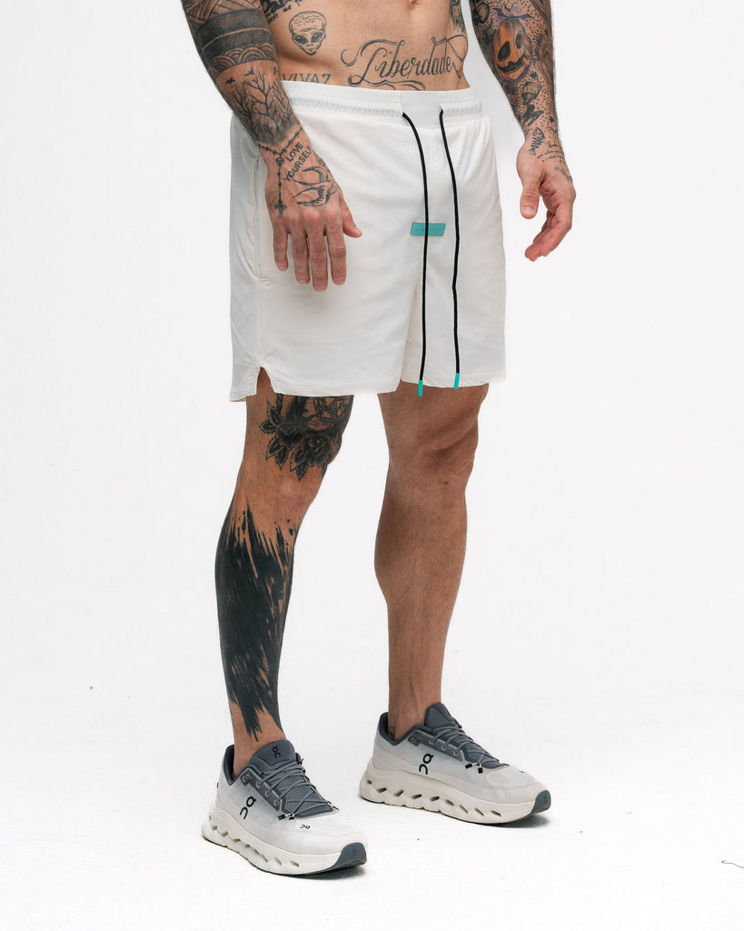 Shorts de Tactel Mith Aesthetics Off White