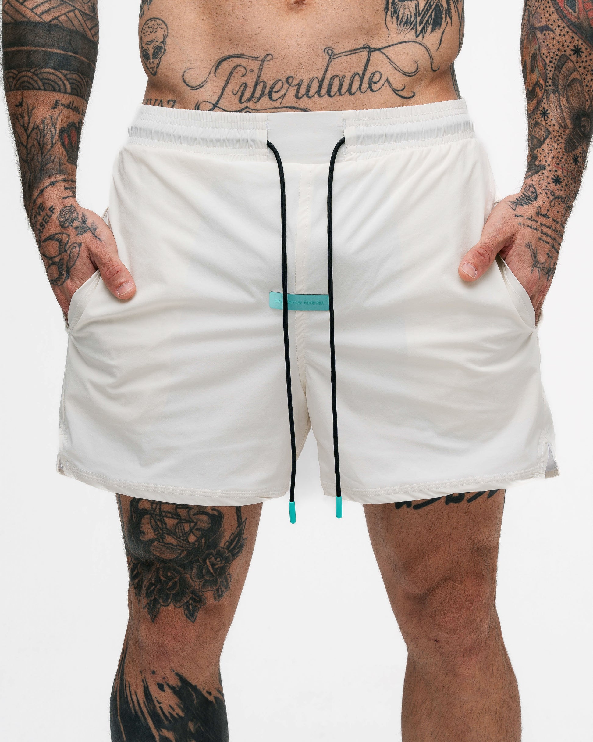 Shorts de Tactel Mith Aesthetics Off White