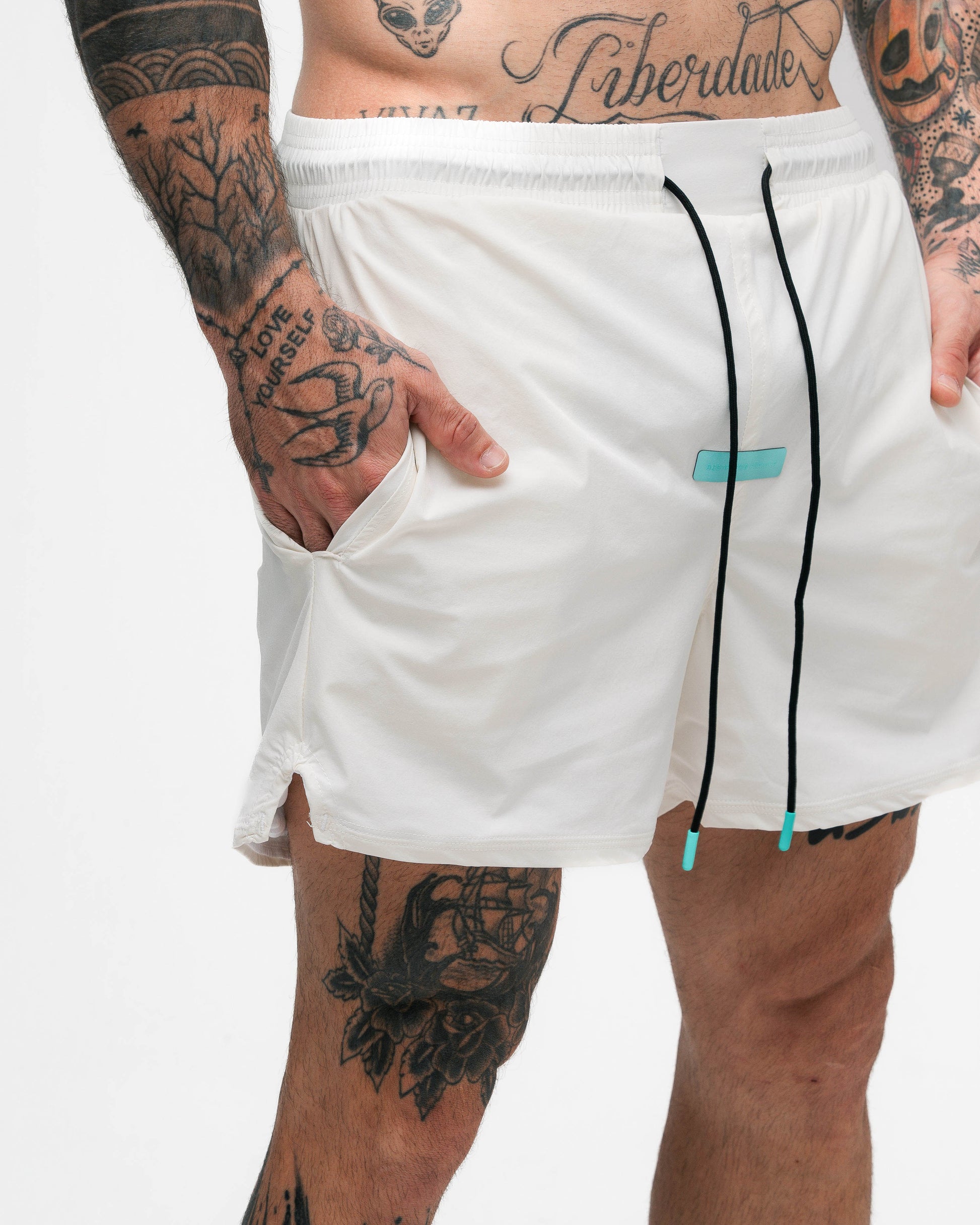 Shorts de Tactel Mith Aesthetics Off White