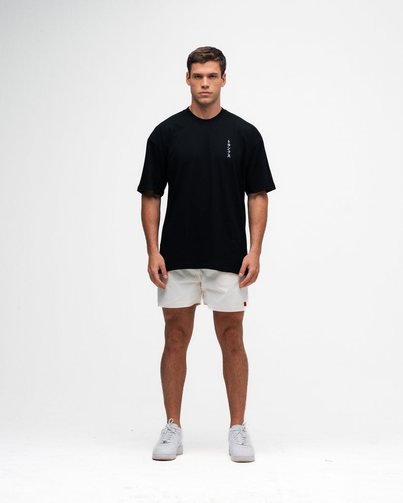 Camiseta Oversized Dragon Ball Z Trunks Fusao Preto