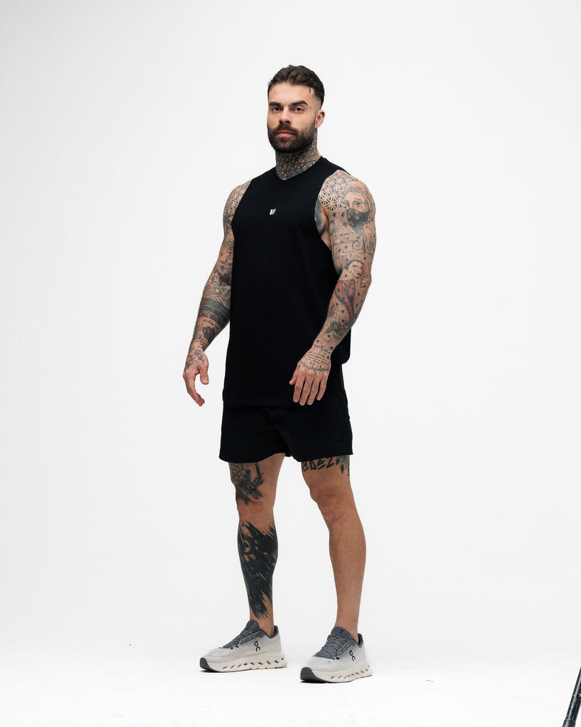 Regata Cut Off Mith Nation Doodle Preto