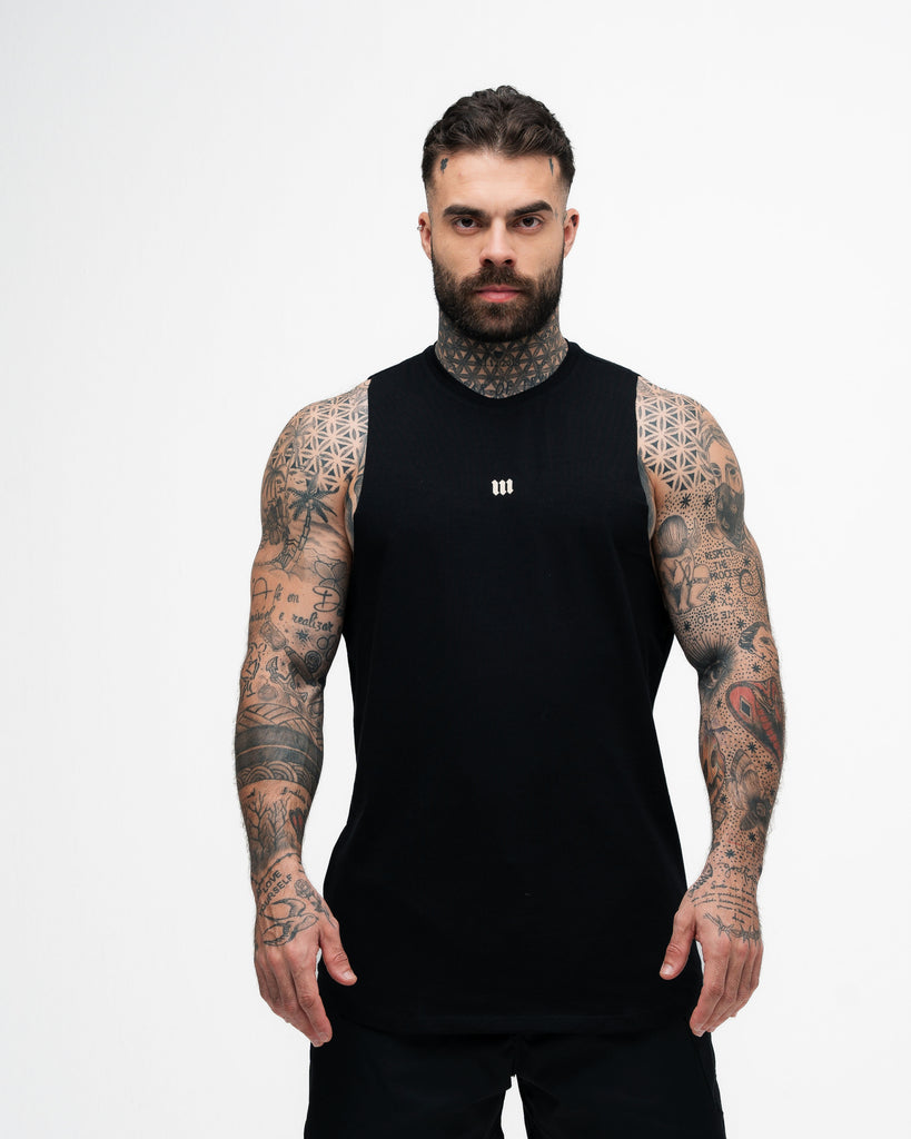 Regata Cut Off Mith Nation Doodle Preto