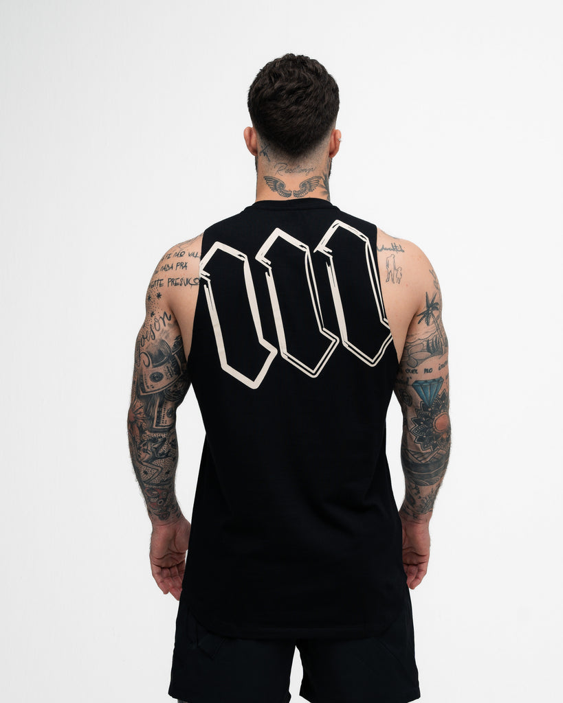 Regata Cut Off Mith Nation Doodle Preto