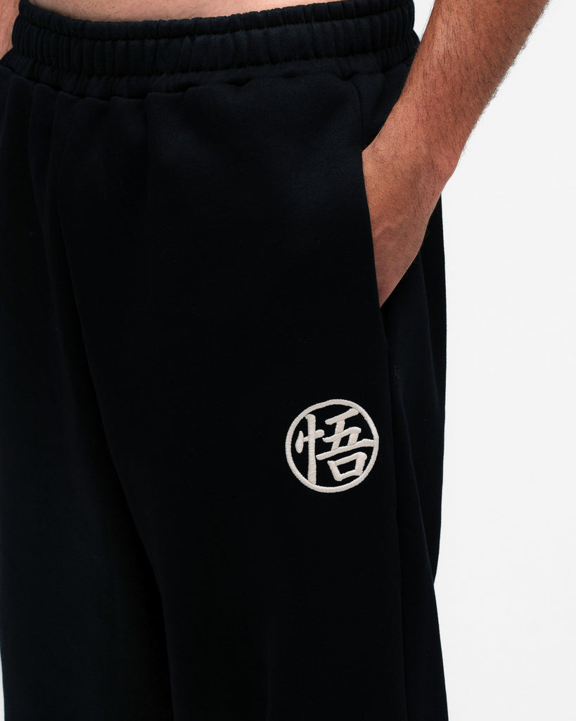 Calça De Moletom Oversized Dragon Ball Z Kanji Preto