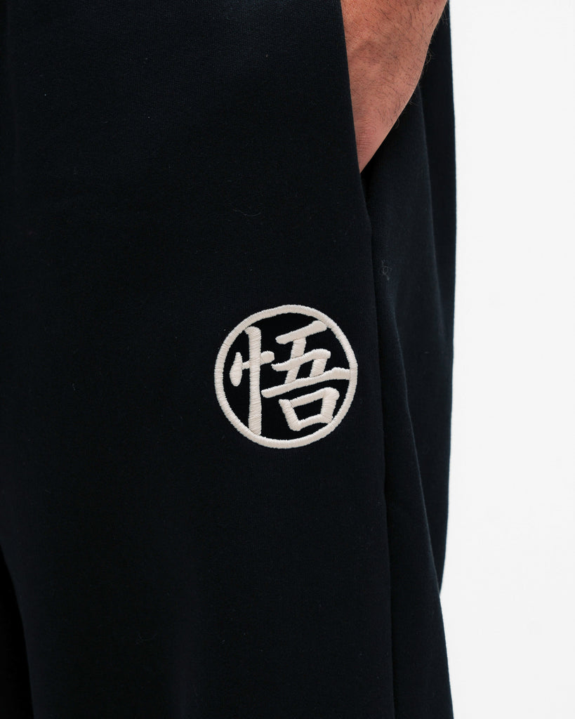Calça De Moletom Oversized Dragon Ball Z Kanji Preto