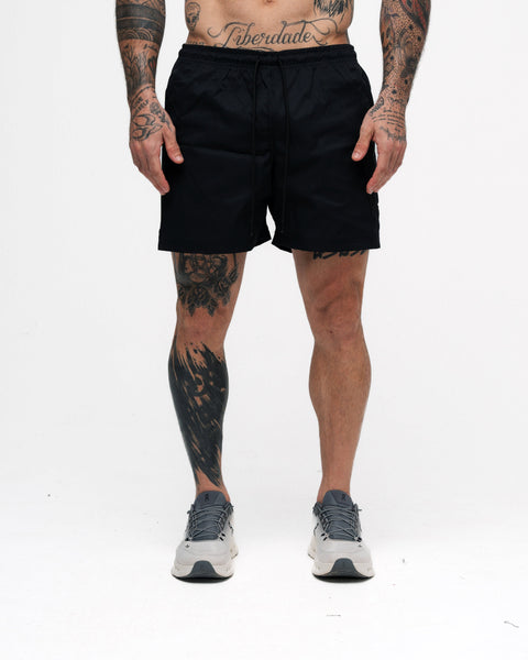 Shorts de Tactel Mith Nation Performance Embroidery Preto